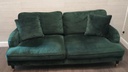 stunning emerald green velvet style sofa