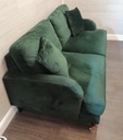 stunning emerald green velvet style sofa