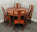 LOVELY oriental style EXTENDING TABLE &amp; SIX CHAIRS