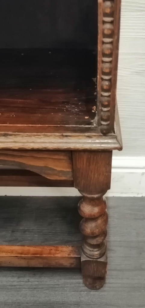 lovely old dark oak bookcase