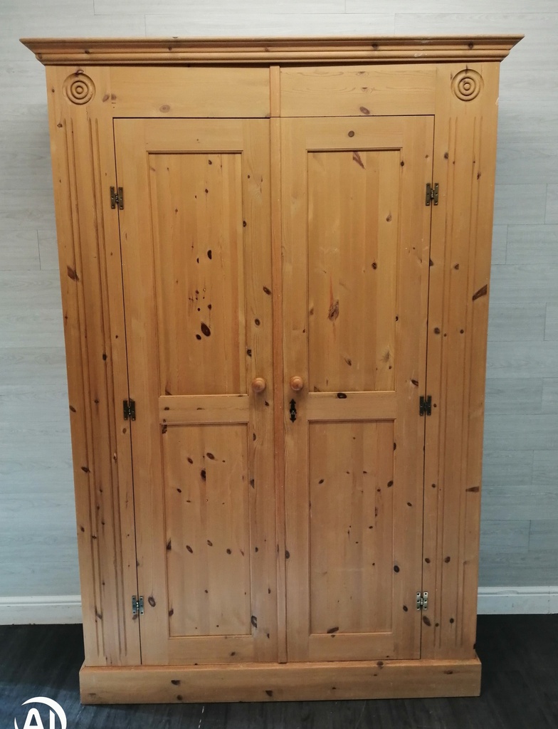 quality tall solid pine wardrobe from corndell