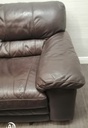 two seater leather brown sofa