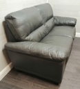 grey leather sofa and armchair set