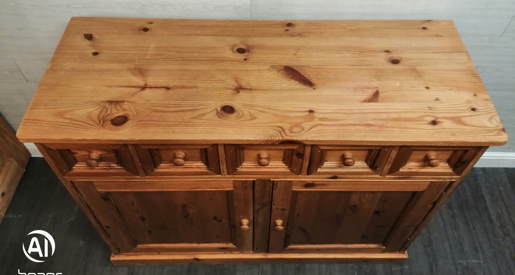 quality solid rustic pine sideboard