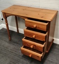 solid PINE FOUR DRAWER DESK / DRESSING TABLE