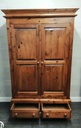 rustic pine double wardrobe