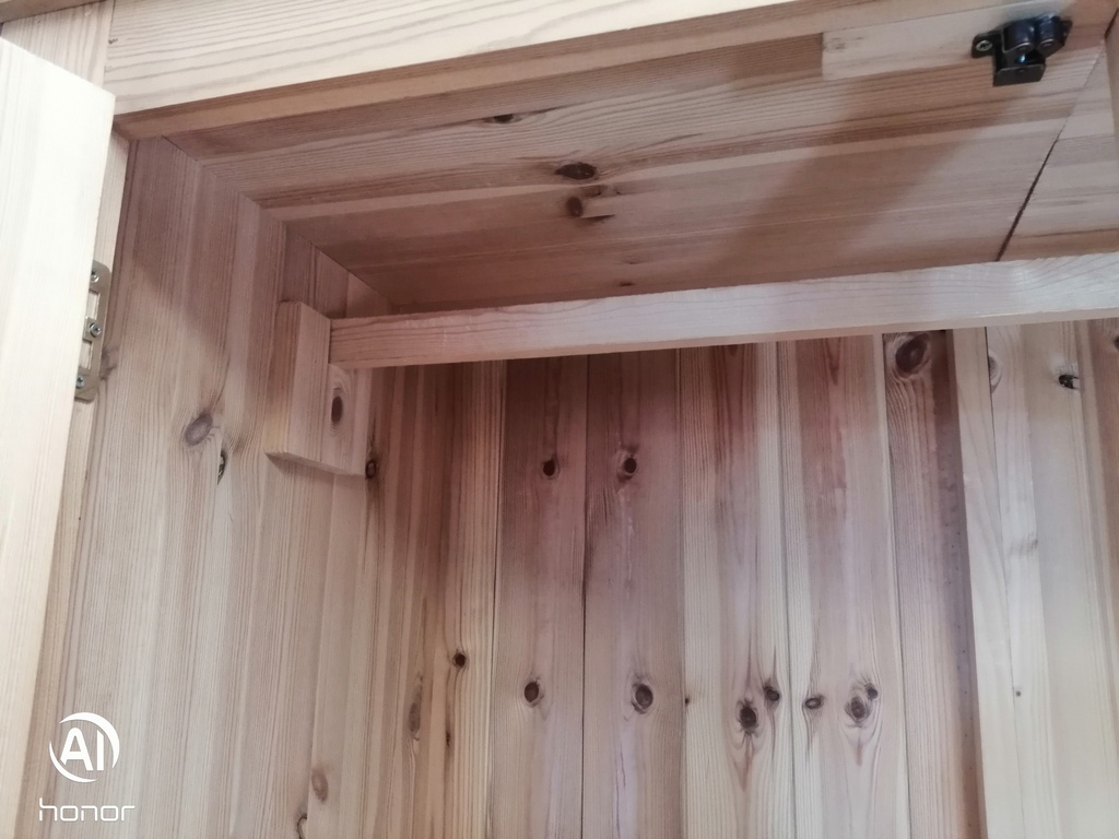 Quality solid pine double wardrobe