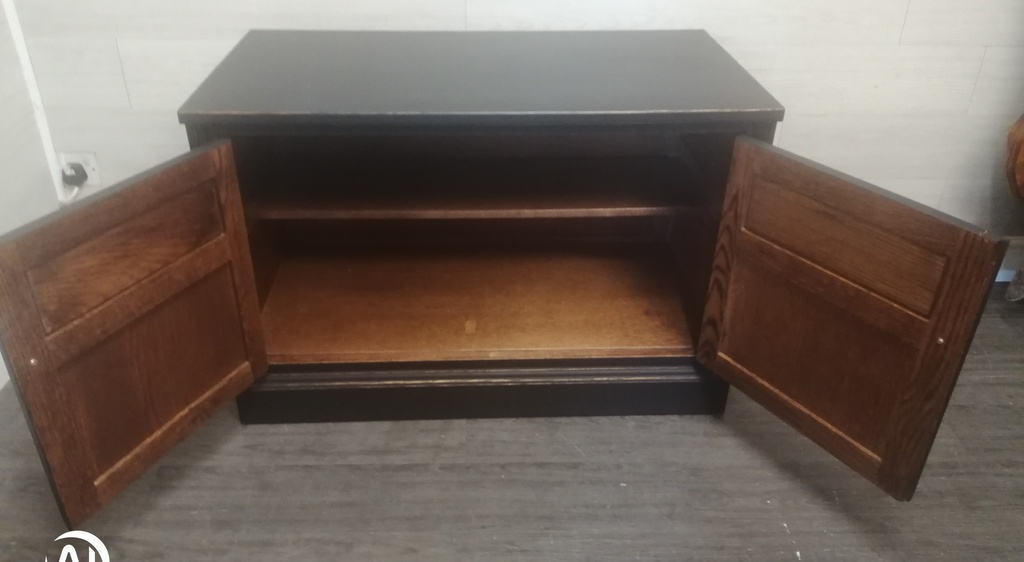 Shabby chic black tv unit/cupboard