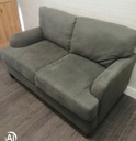 neat grey two seater sofa