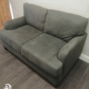 neat grey two seater sofa