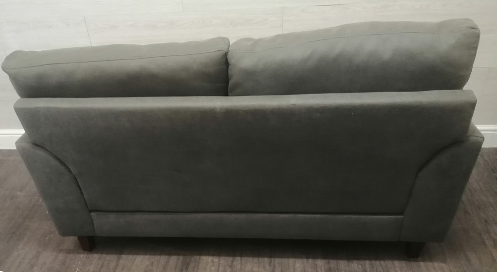 neat grey two seater sofa