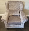 lovely grey  crush velvet armchair