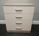 cream gloss 3 drawer chest