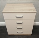 cream gloss 3 drawer chest