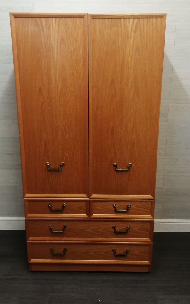 teak g plan double wardobe with drawers