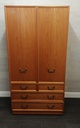 teak g plan double wardobe with drawers