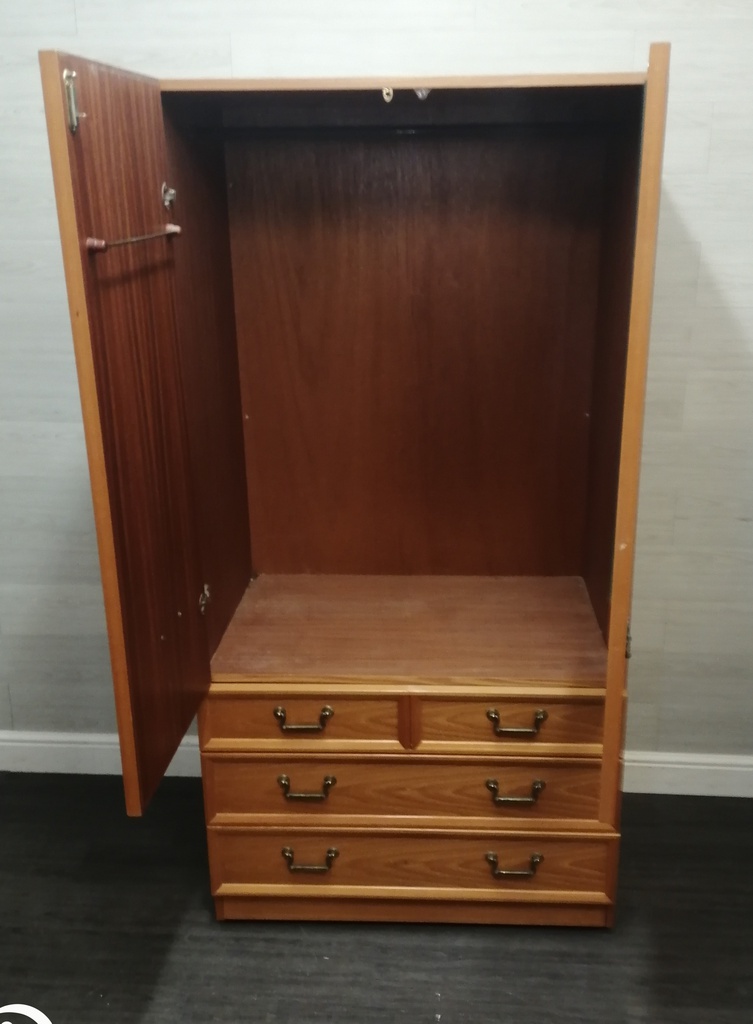 teak g plan double wardobe with drawers