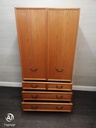 teak g plan double wardobe with drawers