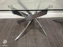 very stylish glass top side table