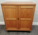 oak style cupboard unit on wheels