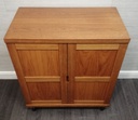 oak style cupboard unit on wheels