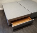 5ft grey divan base with two