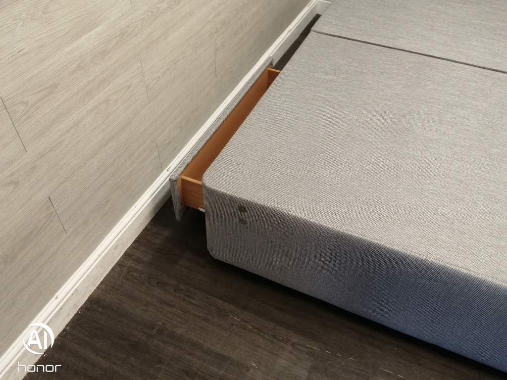 5ft grey divan base with two