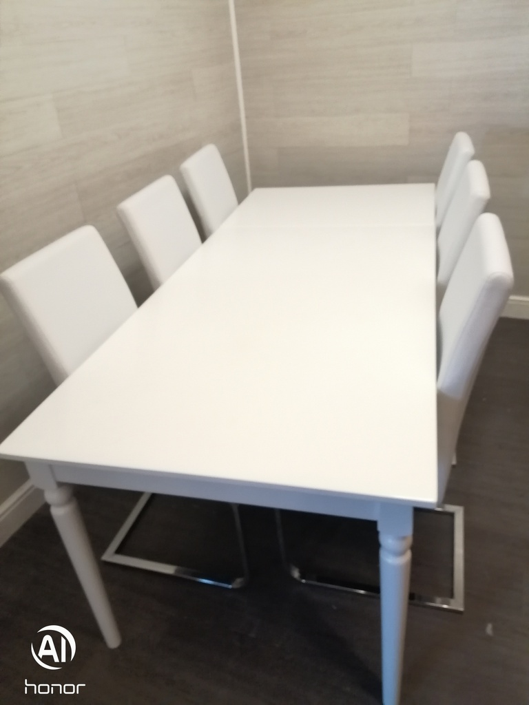 lovely white extending table