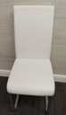 SET OF SIX FAUX LEATHER WHITE CHAIRS