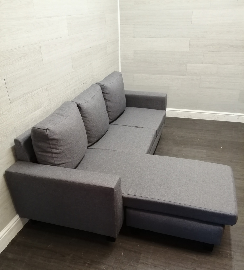 neat grey  l shape sofa