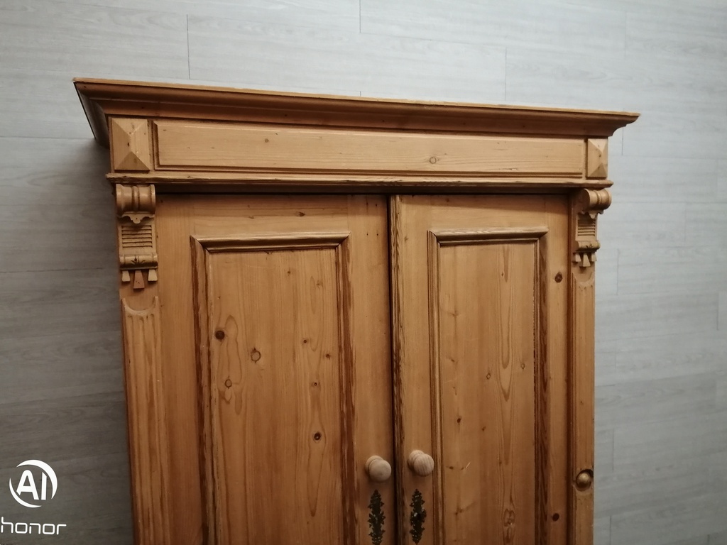 lovely antique old pine wardrobe