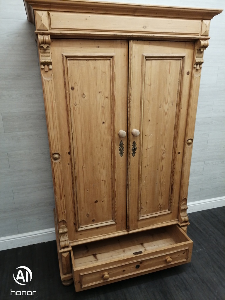 lovely antique old pine wardrobe