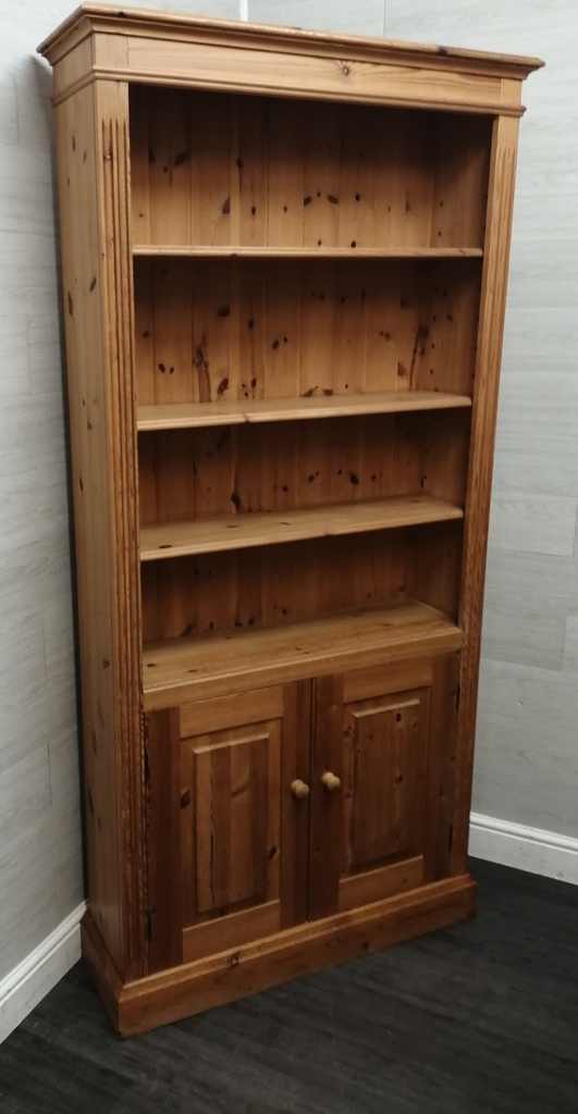 solid pine CUPBOARD BASE BOOKCASE