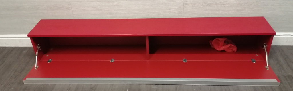 IKEA ‘BESTÅ BURS’ RED TV Bench AND WALL UNIT