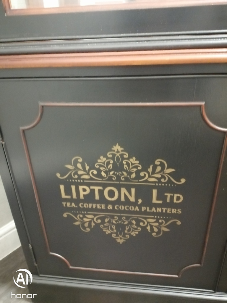 Large Painted  Glazed Top  Display Unit