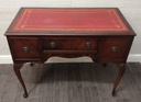 leather top small repro desk or console table