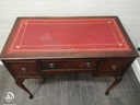 leather top small repro desk or console table