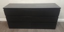 IKEA ‘MALM’ black SIX DRAWER CHEST