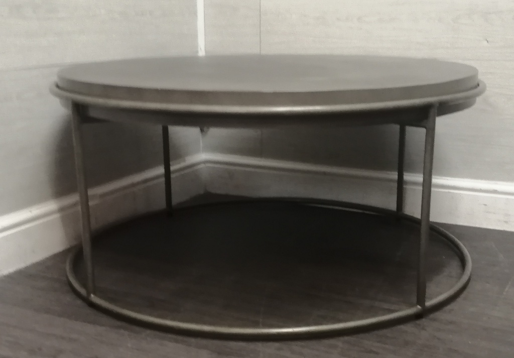 concrete Effect Round Coffee Table