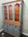 grey painted Pine Part Glazed Dresser