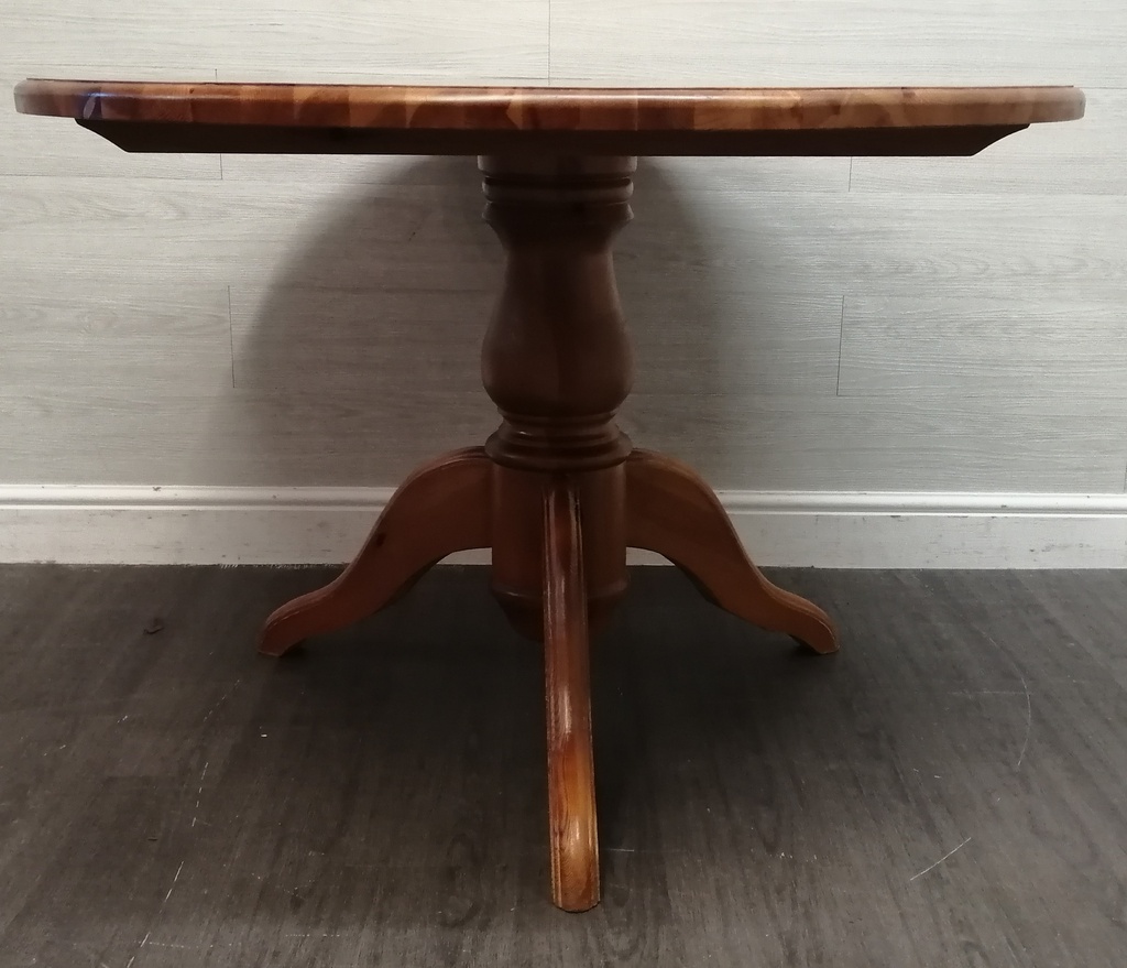 3FT 8&quot; ROUND solid PINE TABLE