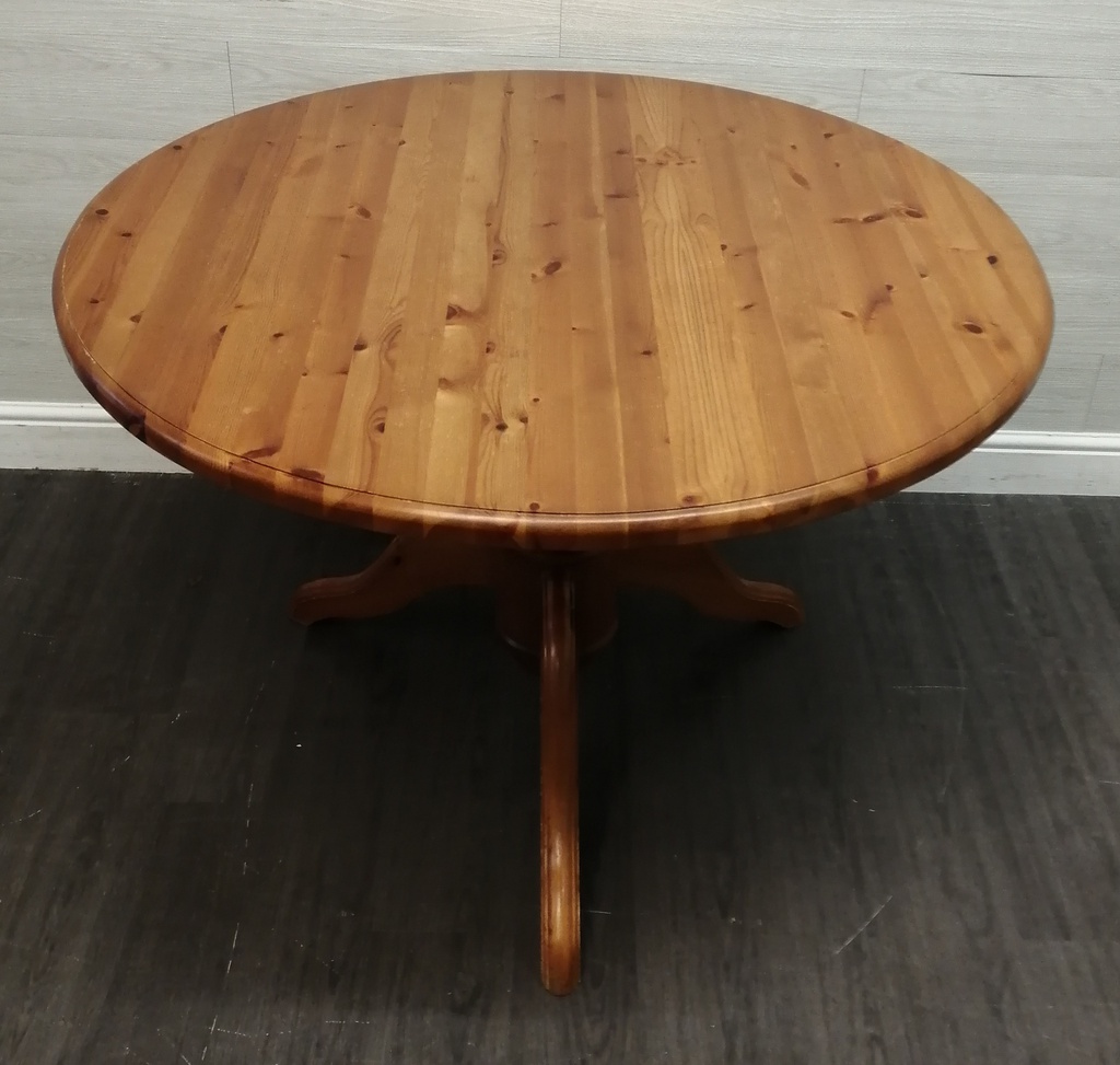 3FT 8&quot; ROUND solid PINE TABLE