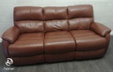 three seater leather  high back sofa