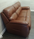 three seater leather  high back sofa