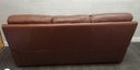 three seater leather  high back sofa