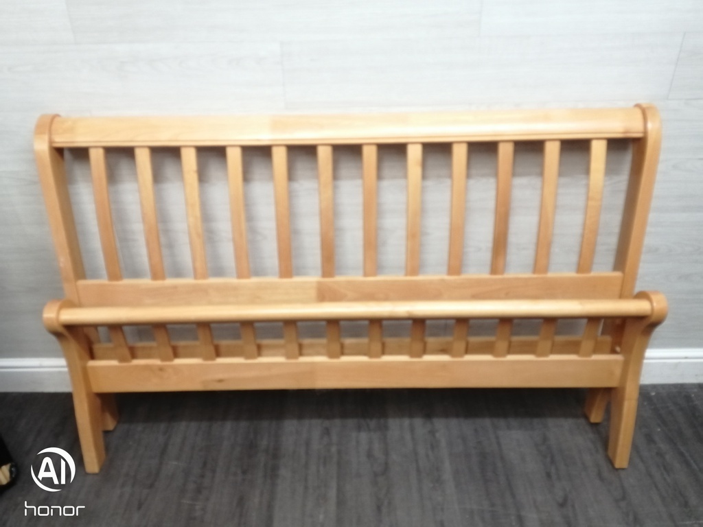 hard wood 4ft 6&quot; bed frame