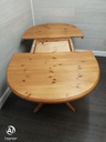 Oval Pine Extending Dining Table