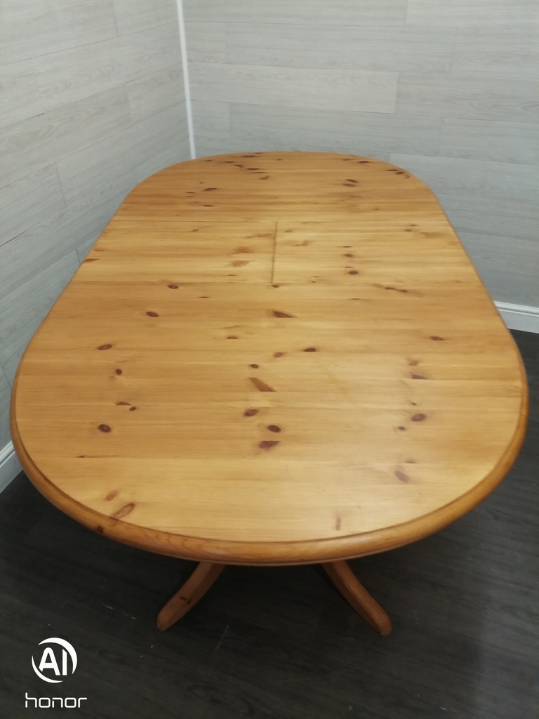 Oval Pine Extending Dining Table