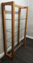 three Tier Glass &amp; oak Open Bookcase