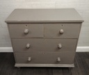 lovely old Pine ‘ Grey’ painted  four Drawer Chest